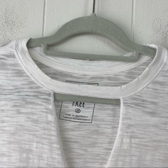 We The Free White Jordan Burnout Cutout Tee Shirt Oversized Fit Size XS - Picture 4 of 15